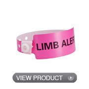 Poly Narrow Limb Alert Wristbands Identiplus Poly Regular Limb Alert Wristbands