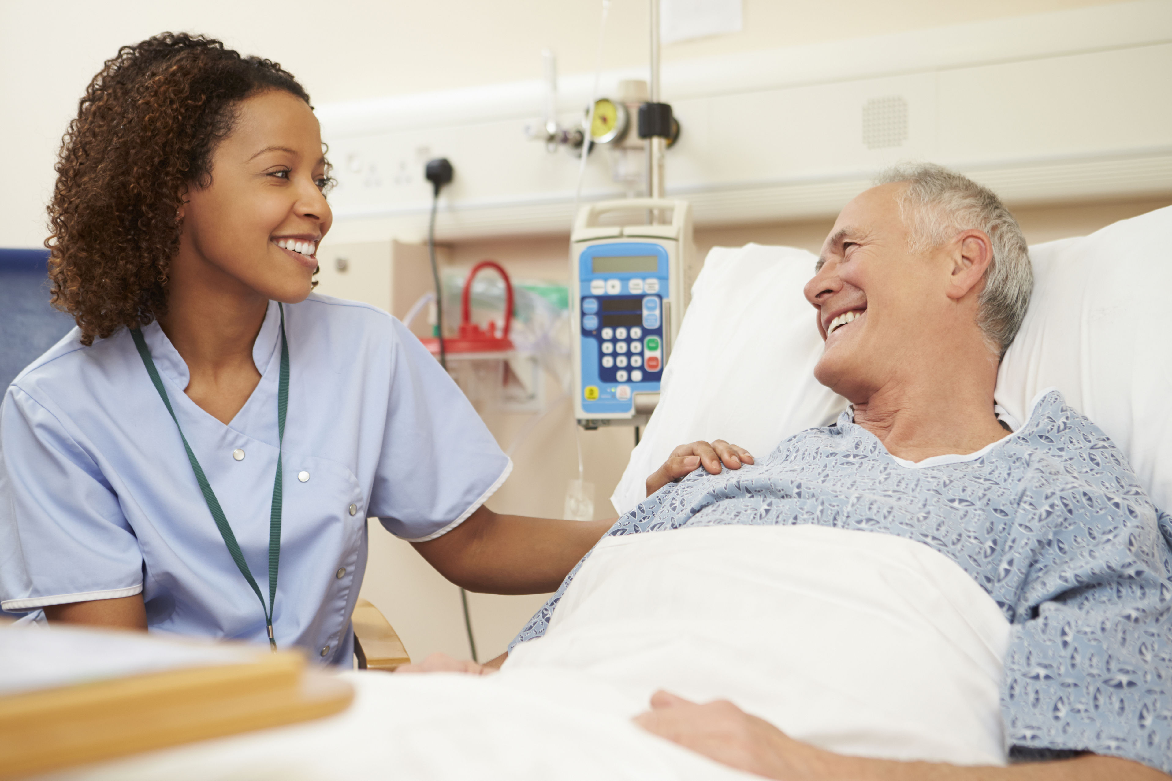 Nurse with patient