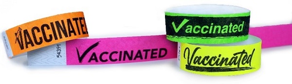 Vaccination Wristbands from Identiplus